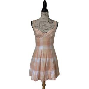For Love And Lemons Eugene Gingham Dress Size Small